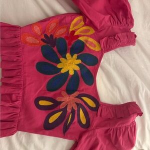Walter Baker Pink Floral Embroidered Top